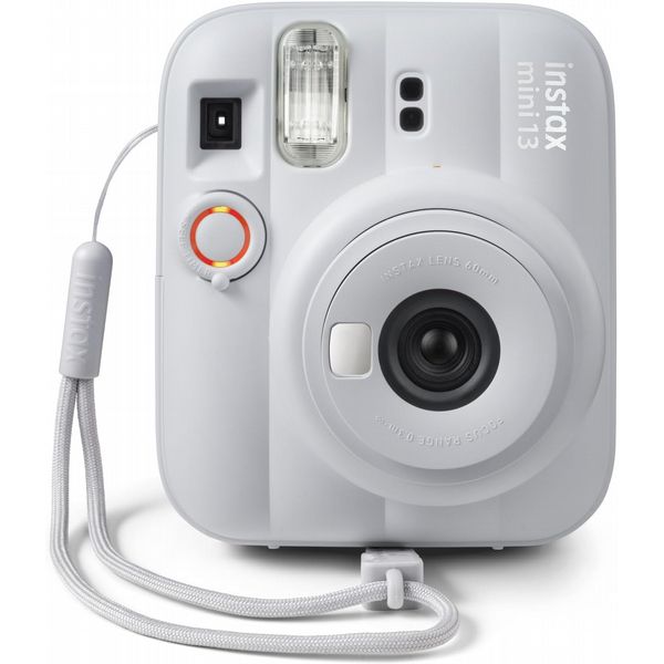Fujifilm Instax Mini 13 Clay White Instant Camera + 20-Pack Film Bundle (Glossy & Black Edge)