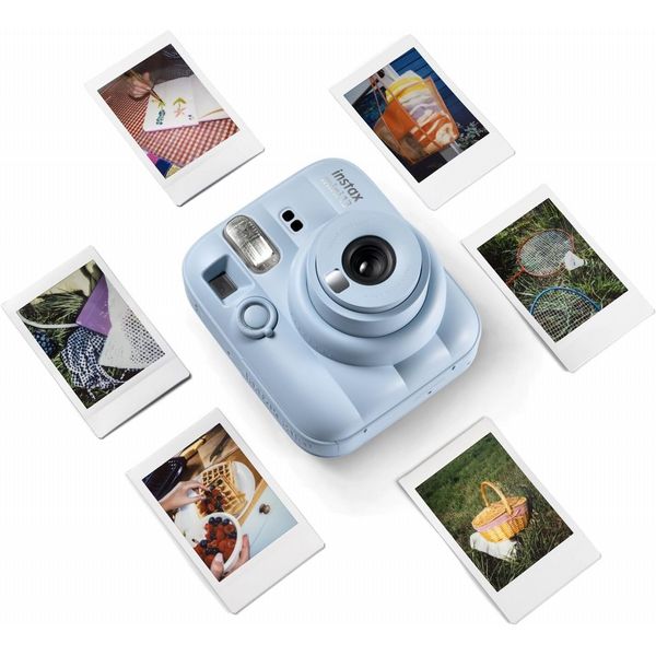 Fujifilm Instax Mini 13 Frost Blue Instant Camera + 20-Pack Film Bundle (Glossy & Black Edge)