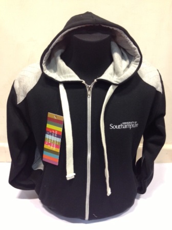 Zip Hoody Branded Black XXL