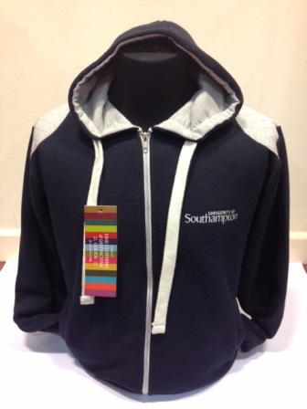 Zip Hoody Branded Navy XXL